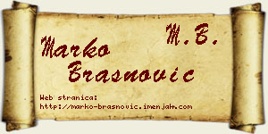 Marko Brašnović vizit kartica
